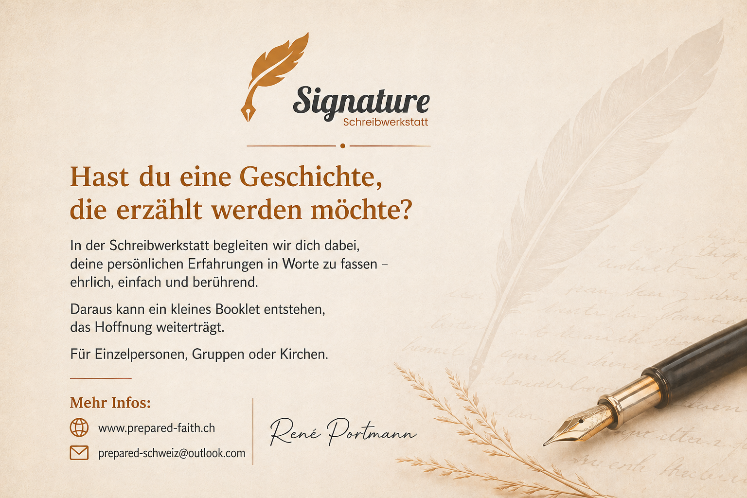 Hast du eine Geschichte, die erzählt werden möchte?